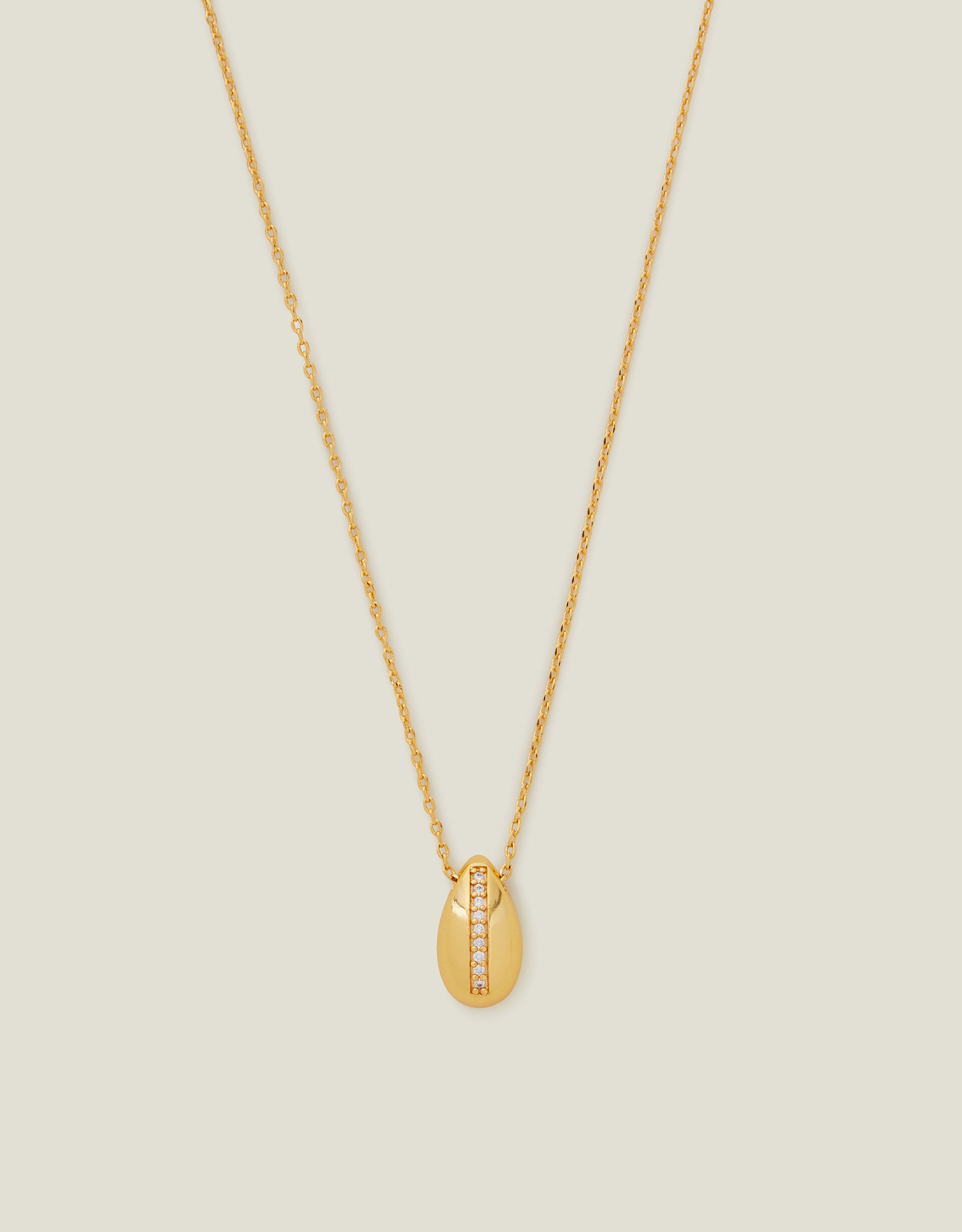 accessorize 14ct Gold-Plated Sparkle Teardrop Necklace