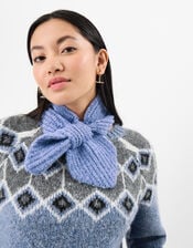 Small Rib Knit Triangle Scarf, , large