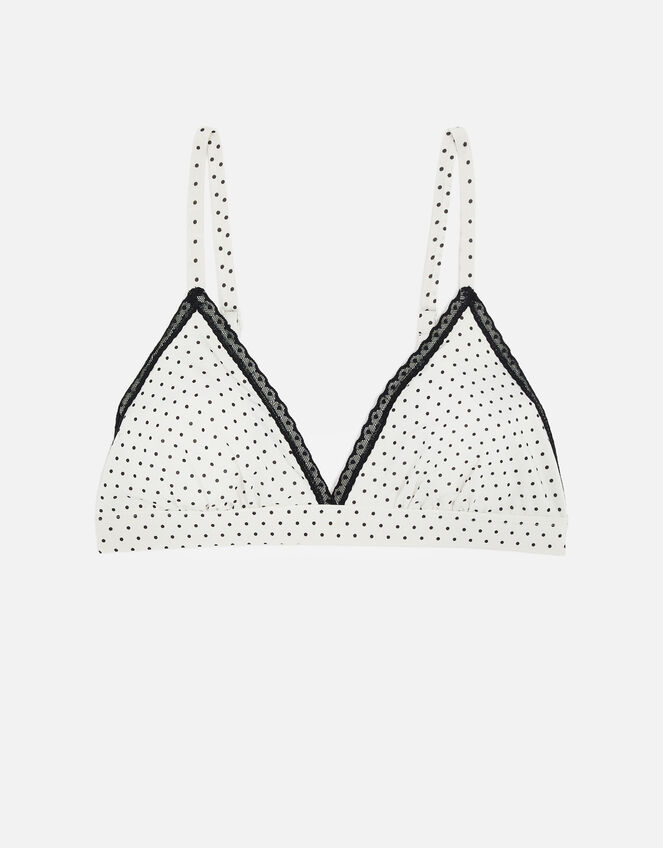 Polka Dot Bralet, Cream (CREAM), large