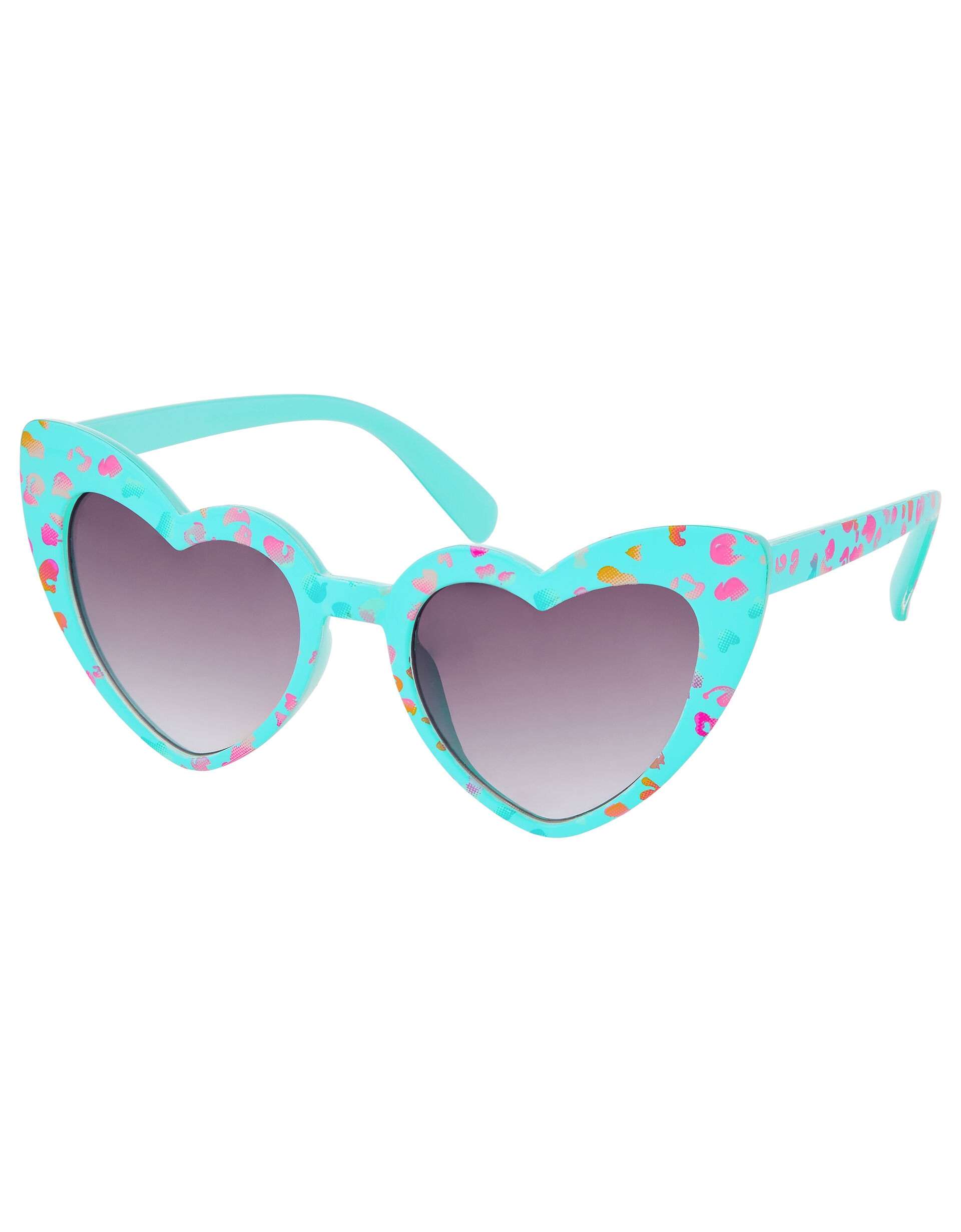 Heart Leopard Print Sunglasses, , large