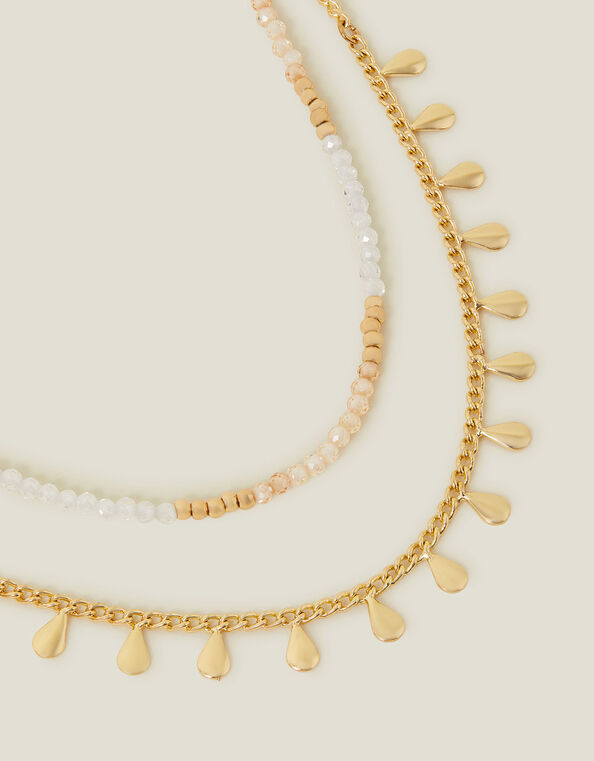 Facet Bead Layered Necklace, , large