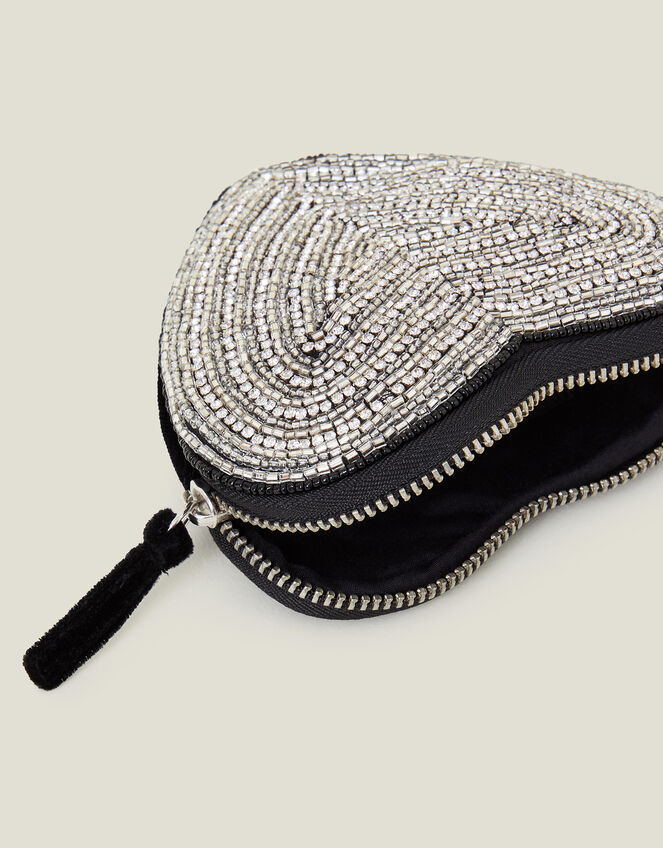 Beaded Heart Coin Purse, , large