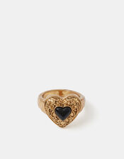 Filigree Heart Ring, Gold (GOLD), large
