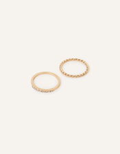 Sparke and Twist Rings Set of Two, White (CRYSTAL), large
