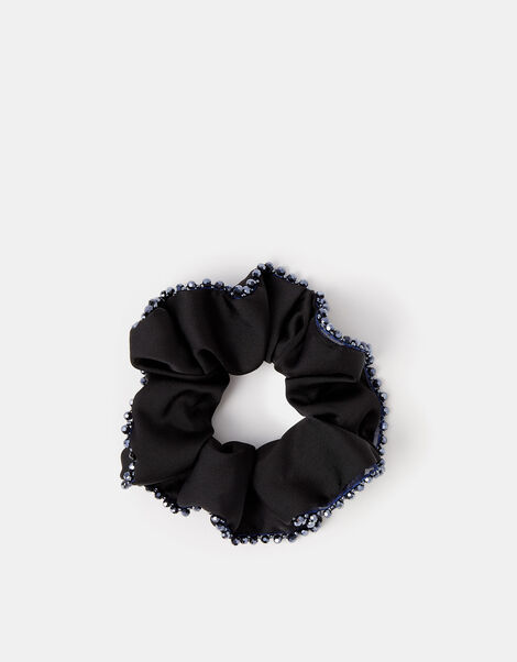 Metallic Bead Hair Scrunchie, , large
