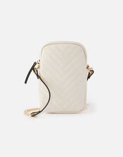 Quilted Phone Purse, Cream (CREAM), large