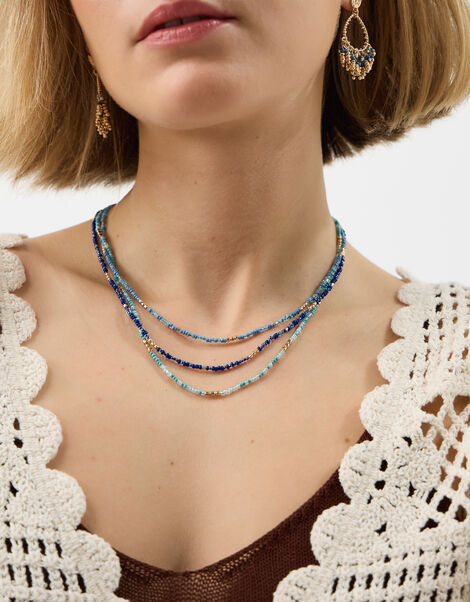 3-Pack Skinny Beaded Necklaces, , large