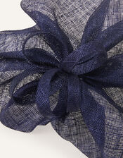 Jasmine Gathered Disc Sinamay Band Fascinator, Blue (NAVY), large