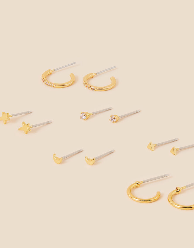 Gold stud hoops clearance