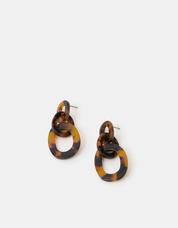 Tort Link Drop Earrings, , large