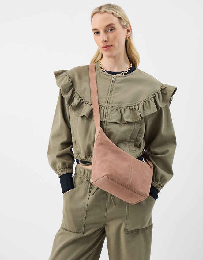 Suede Crossbody Bag, , large