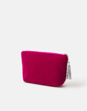 Sequin Bow Velvet Pouch, , large