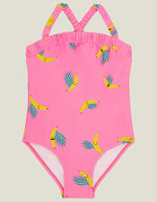 Banana Print Swimsuit, Pink (PINK), large