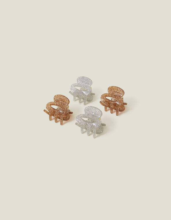 Mini Oval Glitter Claw Clips 4 Pack, , large