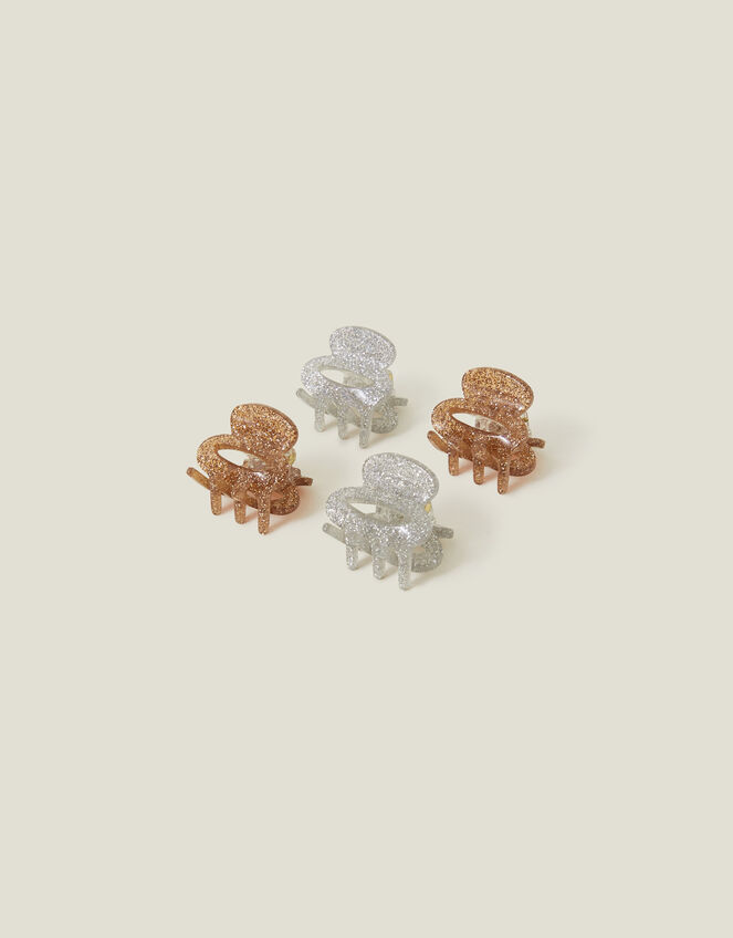 Mini Oval Glitter Claw Clips 4 Pack, , large