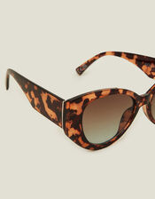 Crystal Tortoiseshell Cateye Sunglasses, , large
