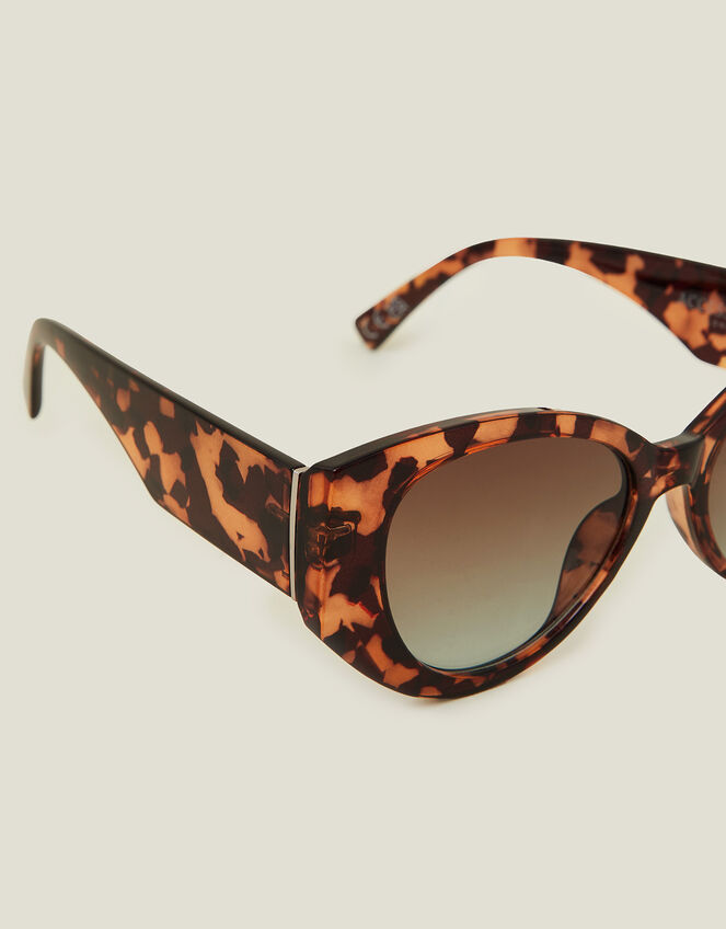 Crystal Tortoiseshell Cateye Sunglasses, , large