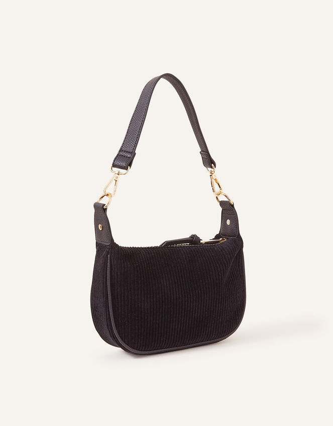 Mini Cord Shoulder Bag, Black (BLACK), large