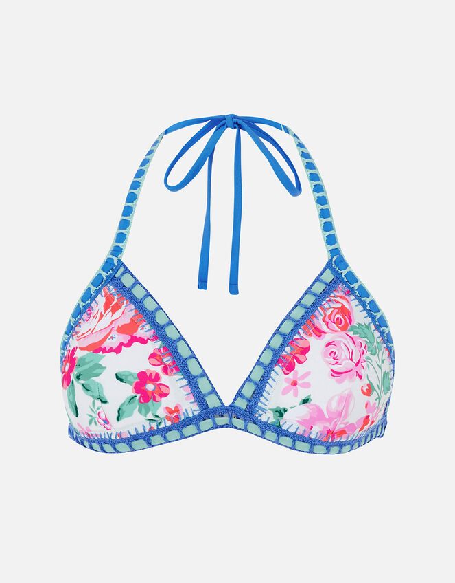 Melrose Floral Triangle Bikini Top, Multi (PASTEL-MULTI), large