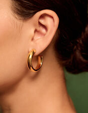 Stainless Steel Chunky Hoop Earrings, , large