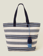 Stripe Beach Tote Bag, , large