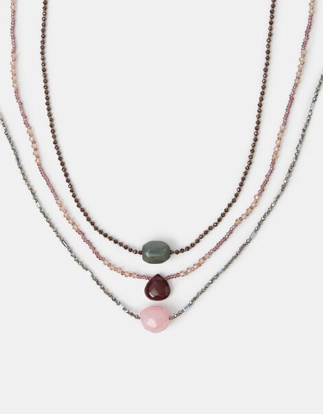 3-Pack Resin Pendant Necklaces, , large