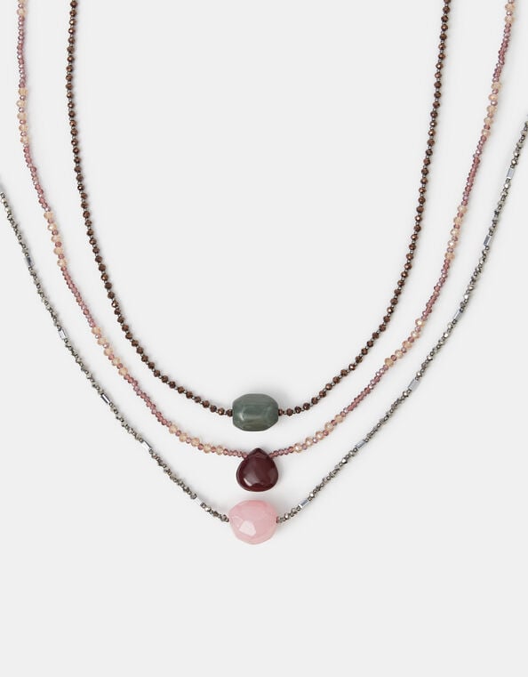 3-Pack Resin Pendant Necklaces, , large