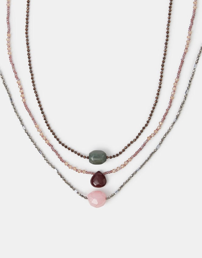 3-Pack Resin Pendant Necklaces, , large