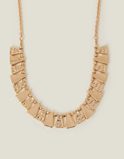 Triangle Molten Statement Necklace, Gold (GOLD), large