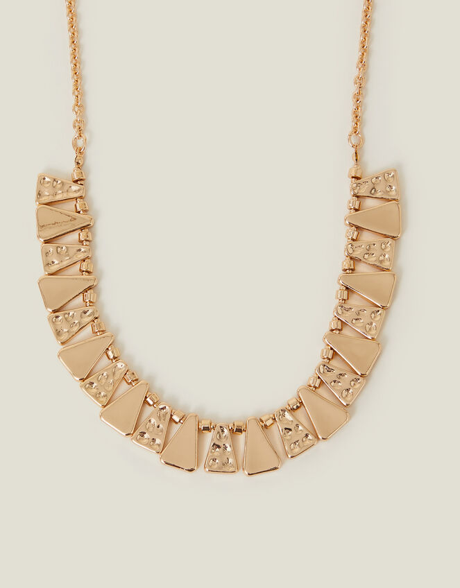 Triangle Molten Statement Necklace, Gold (GOLD), large