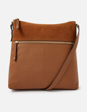 Large Leather Cross-Body Bag, , large