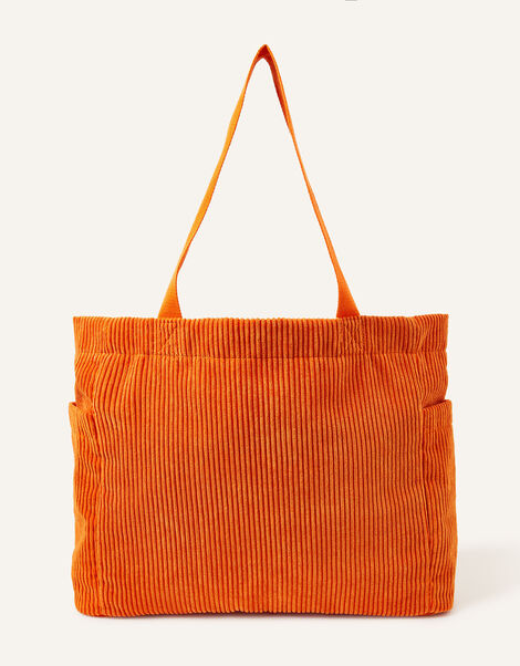 Cord Shopper Bag, Orange (ORANGE), large