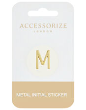 Metallic Initial Sticker - M, , large