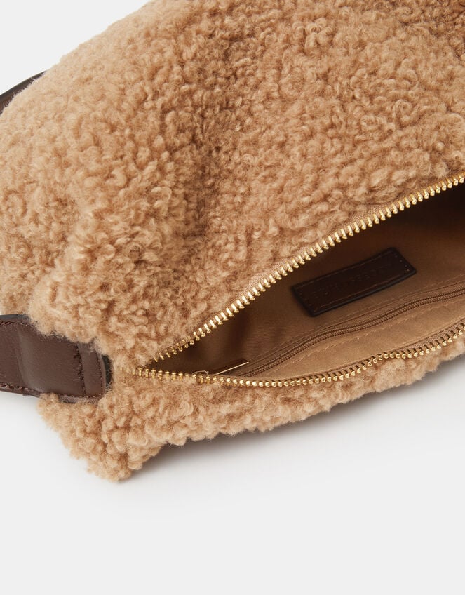 Faux Shearling Crossbody Bag, , large