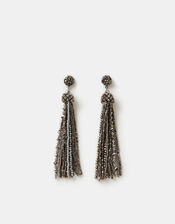 Bead Tassel Drop Earrings, , large