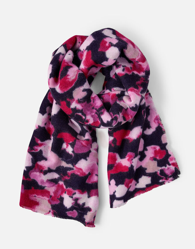 Blurred Floral Blanket Scarf, , large