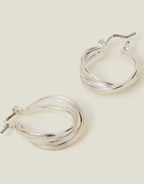 Twisted Hoop Earrings, , large