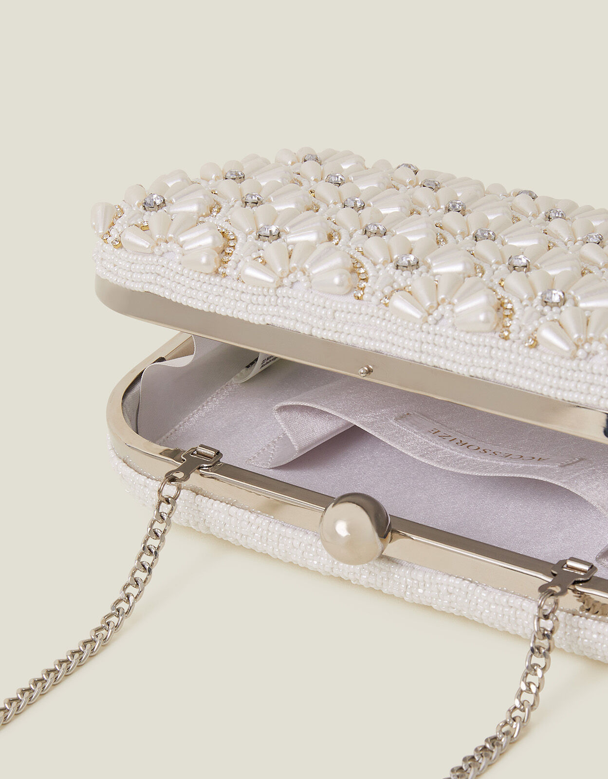 Bridal Hand Beaded Hardcase Clutch Clutches Accessorize Global