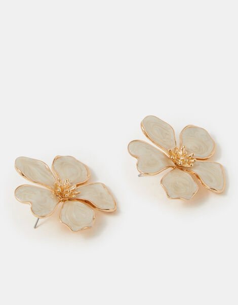 Flower Statement Stud Earrings, , large