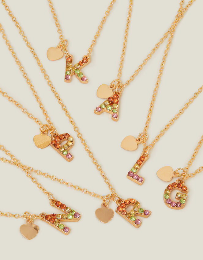 Initial Necklace, Multi (PASTEL MULTI), large