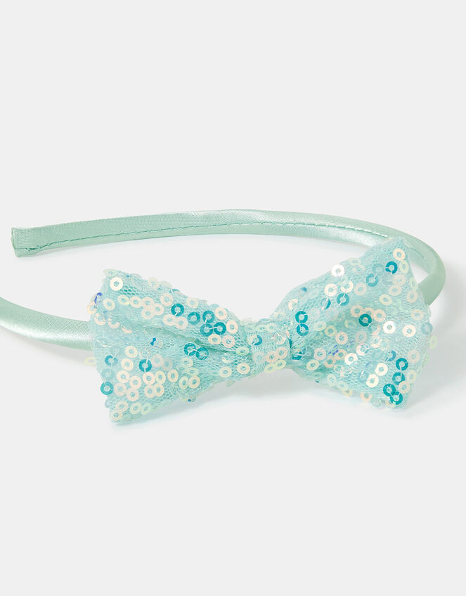 Sequin Bow Headband, , large