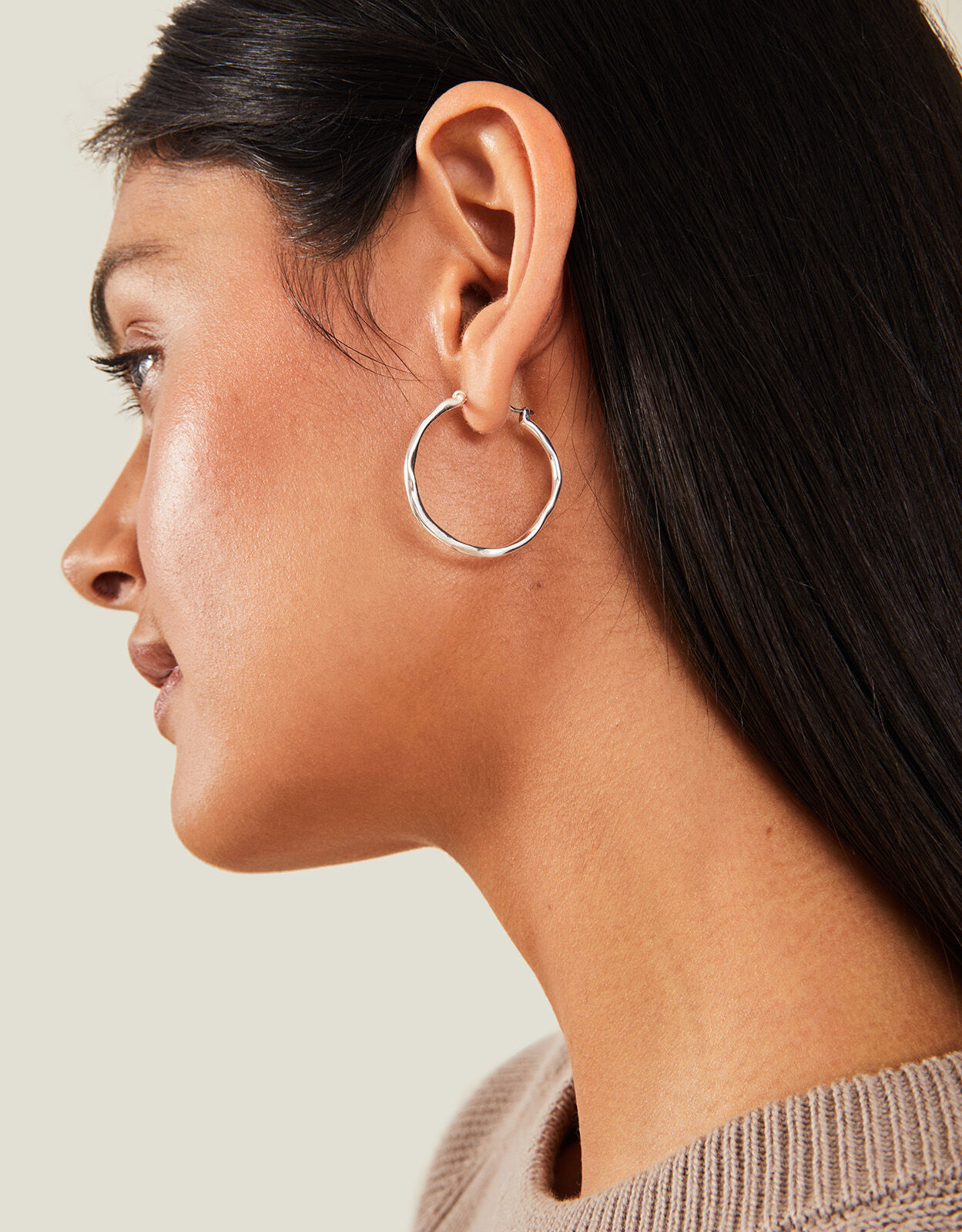 Silver store plated hoops