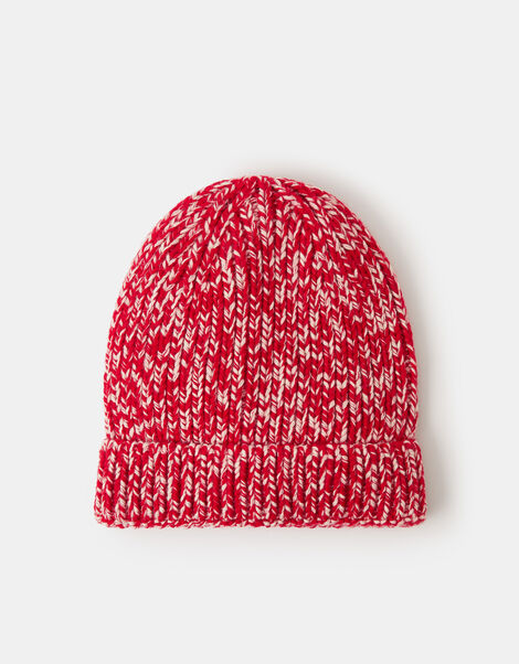 Chunky Two Tone Beanie Hat, , large
