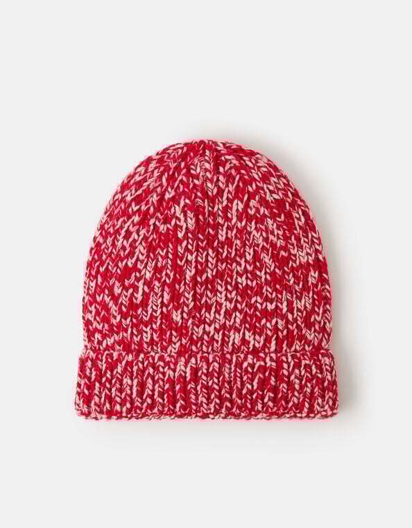 Chunky Two Tone Beanie Hat, , large