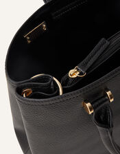 Looped Metal Detail Handheld Bag, , large