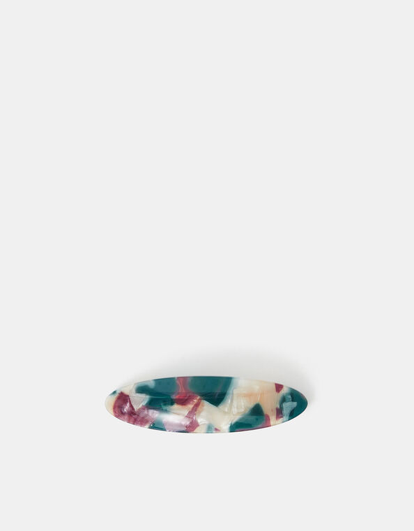 Marble Resin Barrette Hair Clip, , large