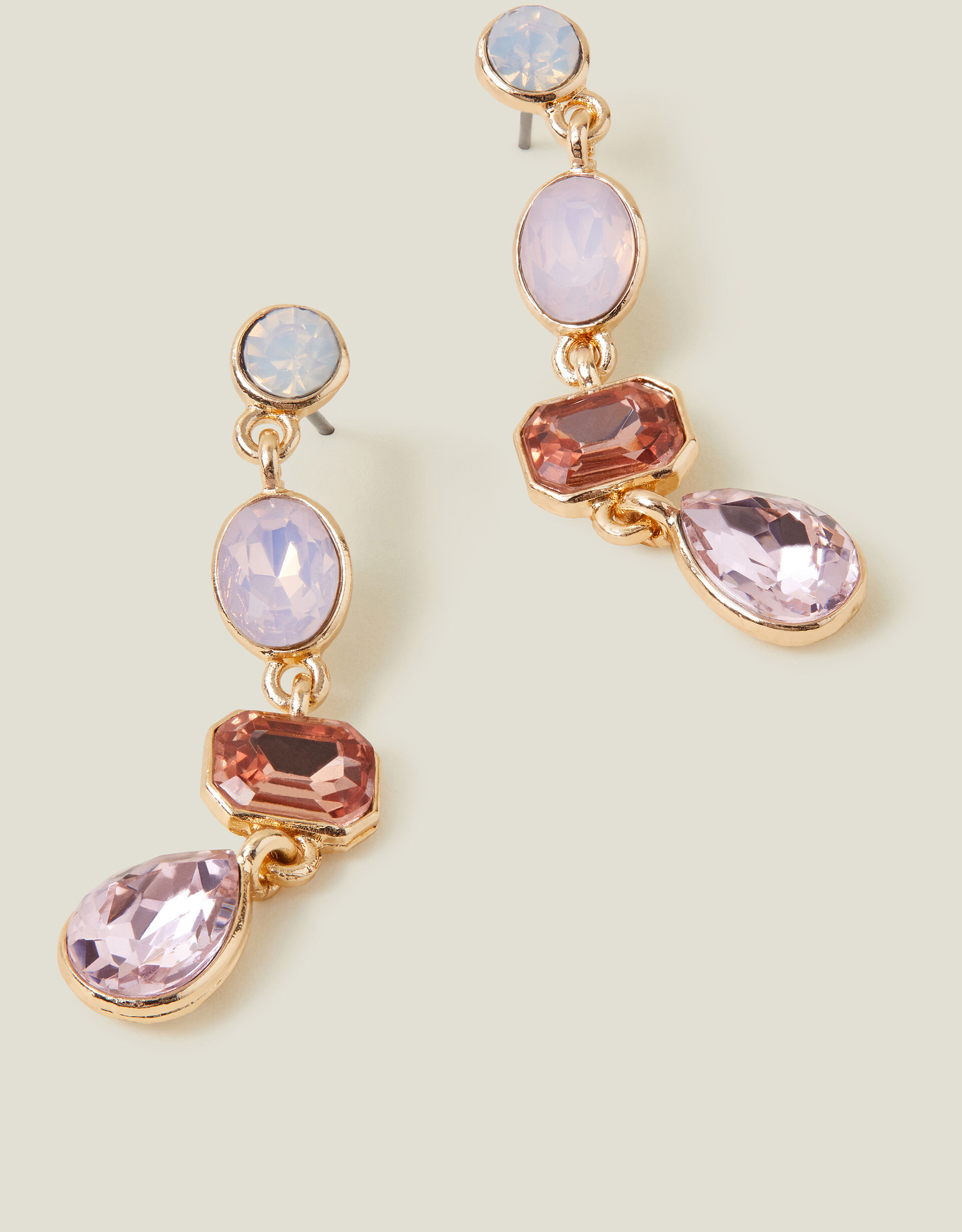 Eclectic Long Drop Gemstone Earrings Drop Earrings Accessorize Global