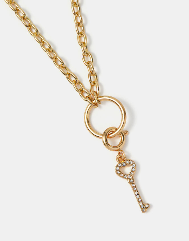 Diamanté Key Jewellery Charm, , large