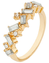 Sparkle Baguette Gem Ring, White (CRYSTAL), large