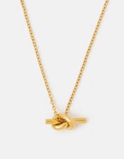 Stainless Steel Knot Pendant Necklace, , large
